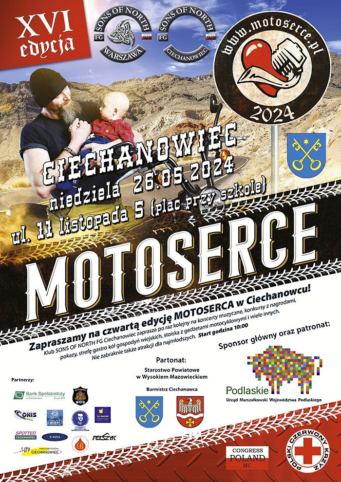 Czwarta edycja Motoserca w Ciechanowcu - zbiórka krwi organizowana przez motocyklistów