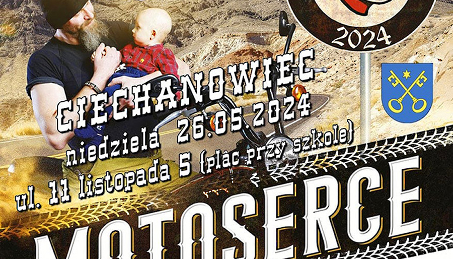 Czwarta edycja akcji Motoserce w Ciechanowcu - zbiórka krwi organizowana przez motocyklistów