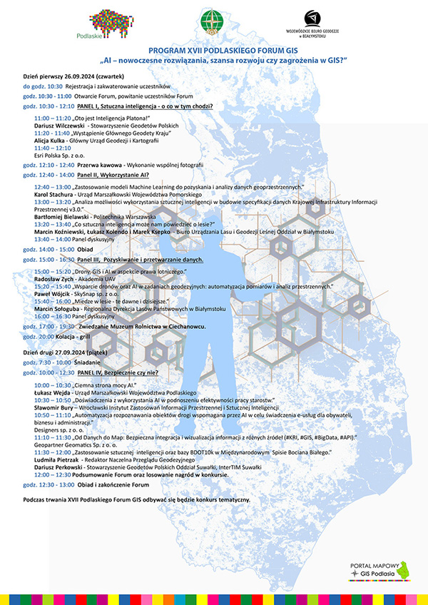 Konferencja XVII Podlaskie Forum GIS - Ciechanowiec 26-27 września 2024 r.