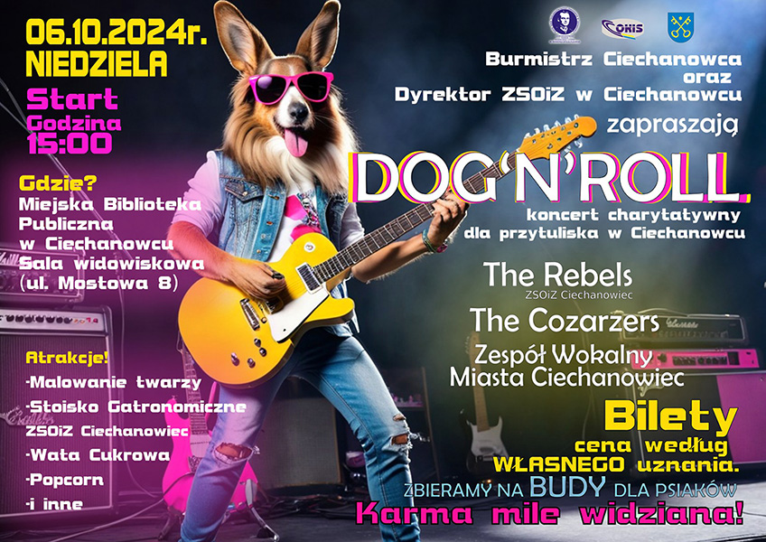 Koncert charytatywny Dog'n'Roll na rzecz przytuliska zwierząt w Ciechanowcu