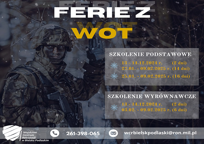 Ferie inne niż wszystkie - przeżyj wyjątkową przygodę, dołącz do "Ferie z WOT"